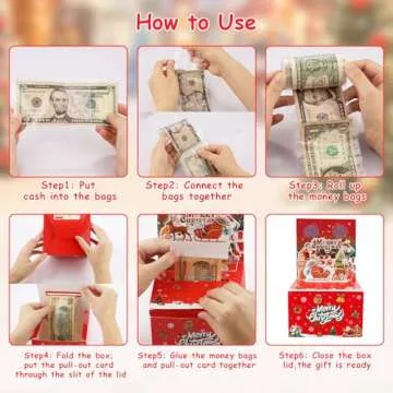 Unique Christmas Money Gift Box with Music and Light