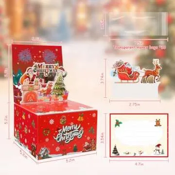 Unique Christmas Money Gift Box with Music and Light