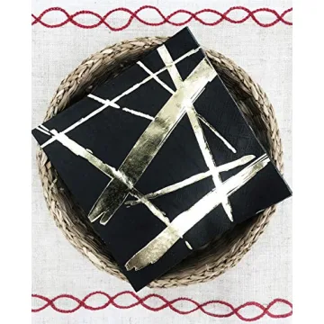 Elegant Gold Foil 80 Count Party Napkins for all Events