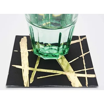 Elegant Gold Foil 80 Count Party Napkins for all Events