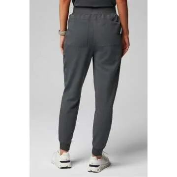 Fabletics Women's High Rise Active Scrub Jogger - MotionTech, 4-Way Stretch, Pocket-Packed, Lightweight, Semi-Slim Fit, L/Tall 31 in | 31, Onyx