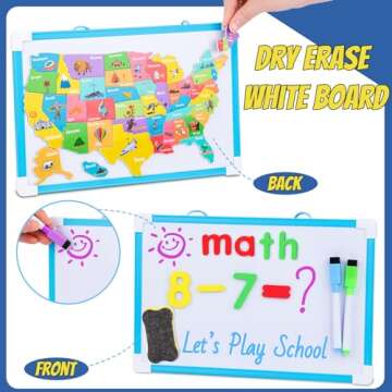 Gifts2U Pretend Play School Sets for Kids - With Teacher Bag, Whiteboard, Learning Clock, Educationa...