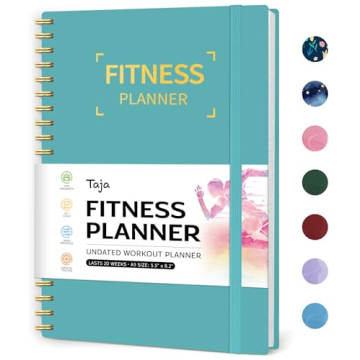 Fitness Workout Journal for Women & Men, A5(5.5" x 8.2") Workout Log Book Planner for Tracking, Prog...