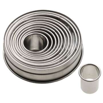 Ateco Round Cutters Set - Stainless Steel, 11 Sizes