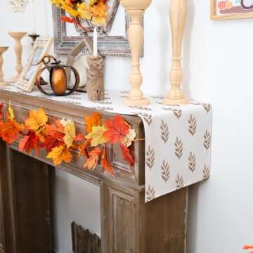 ARKENY Fall Leaf Table Runner for Thanksgiving Decor