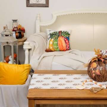 ARKENY Fall Leaf Table Runner for Thanksgiving Decor