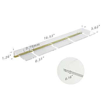 KOLYMAX Wine Glass Holder Wall Mounted, Wall Wine Glass Storage Shelves, Stemware Wall Rack, Clear Acrylic Under Cabinet Wine Glass Holder (4 Glasses 2 Pack)