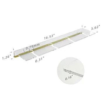 KOLYMAX Wine Glass Holder Wall Mounted, Wall Wine Glass Storage Shelves, Stemware Wall Rack, Clear Acrylic Under Cabinet Wine Glass Holder (4 Glasses 2 Pack)