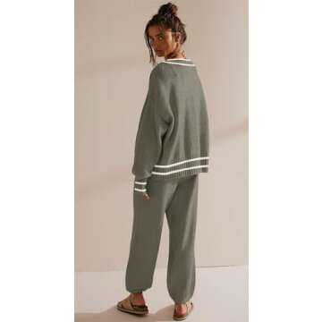 Cozy SAUKOLE Two Piece Sweater Set for Women