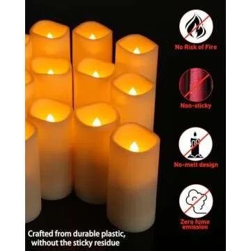 Enido 24 Pc LED Flameless Candles with Remote and Timer