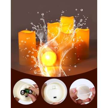Enido 24 Pc LED Flameless Candles with Remote and Timer