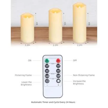 Enido 24 Pc LED Flameless Candles with Remote and Timer