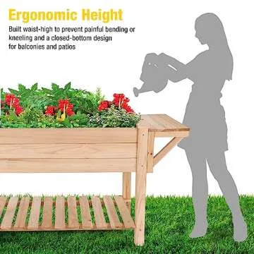 Aivituvin Elevated Plant Boxes with Storage for Outdoor Gardening