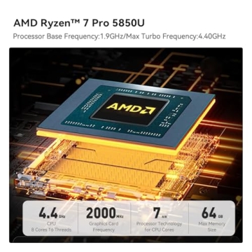 TRIGKEY Mini PC Ryzen 7 5850U High-Performance Desktop