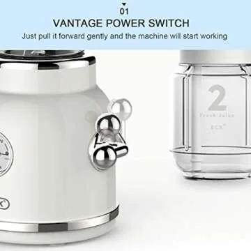 ECX Smoothie Blender Maker, Personal Blender for Shakes and Smoothies with 20.3 oz Tritan BPA-Free Travel Cup and Lid, Cream