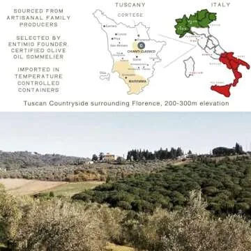 Entimio Cortese +700 mg/kg Polyphenol Rich Organic Extra Virgin Olive Oil, New 2024-2025 Early Harvest Italian Olive Oil from Tuscany, Italy, 2024 Gold Winner, Cold Extracted, Lab Tested - 16.9 fl oz