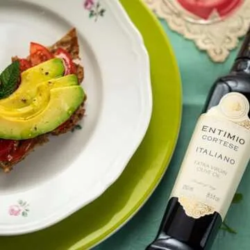 Entimio Cortese +700 mg/kg Polyphenol Rich Organic Extra Virgin Olive Oil, New 2024-2025 Early Harvest Italian Olive Oil from Tuscany, Italy, 2024 Gold Winner, Cold Extracted, Lab Tested - 16.9 fl oz