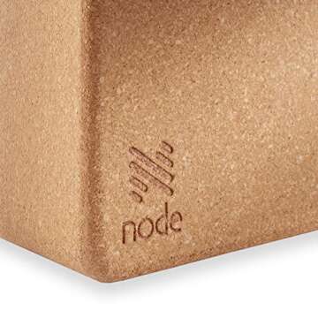 Cork Yoga Block (Set of 2) - Solid Natural Cork Exercise Brick - 9 x 6 x 4 Inches
