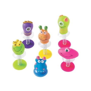 Fun Express Monster Poppers Toys - Set of 12 Pop Up Critters - Monster Birthday Party Favors and Nic...
