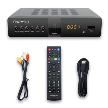 ATSC Digital Converter Box with TV Tuner, TV Recording, USB Multimedia Function, 1080P HDMI, Metal C...