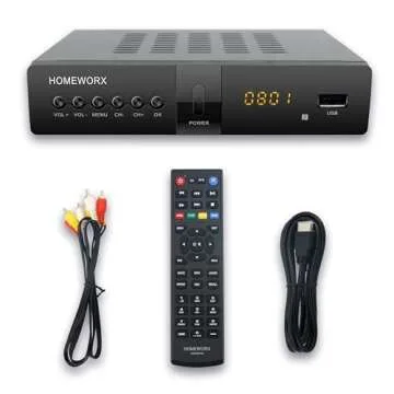 ATSC Digital Converter Box with TV Tuner, TV Recording, USB Multimedia Function, 1080P HDMI, Metal C...