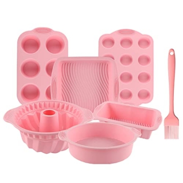 Acidea 7-Piece Silicone Bakeware Set for Effortless Baking