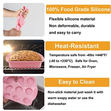 Acidea 7-Piece Silicone Bakeware Set for Effortless Baking