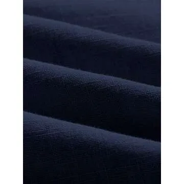 SweatyRocks Women's Casual High Waist Pleated A-Line Midi Skirt with Pocket Navy Blue M