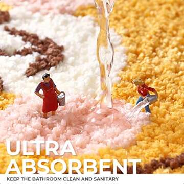 Tyrafry Bath Rug 16x24, Orange Tabby Cat, Soft Microfiber, Non-Slip, Absorbent, Machine Washable, Bathroom Mat