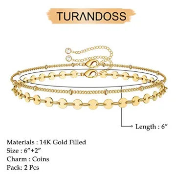 Dainty Layered Coin Bracelets for Elegance and Style