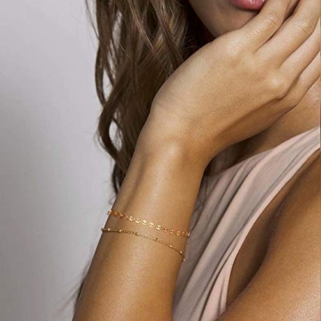 Dainty Layered Coin Bracelets for Elegance and Style
