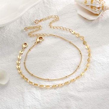 Dainty Layered Coin Bracelets for Elegance and Style