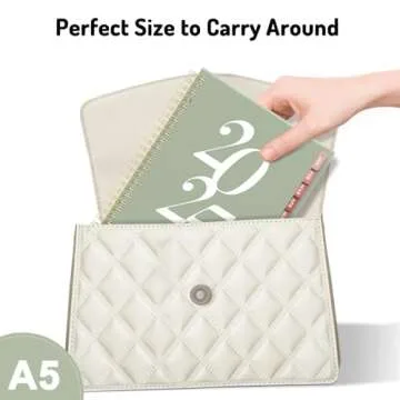 Forvencer 2025 Planner Weekly and Monthly, Jan - Dec 2025, Aesthetic Agenda Book Planner for Women, 8.3”x 6”Calender Planner with Spiral Bound, Month Tab, Flexible Cover for School, Office (A5,Beige)