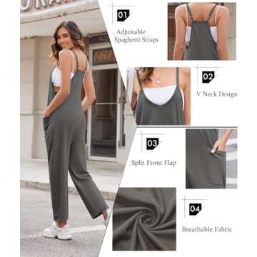 Ekouaer Women Baggy Jumpsuits - Stylish and Comfy Fashion