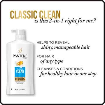 Pantene Pro-V Classic Clean 2in1 Shampoo & Conditioner, 25 Fl Oz