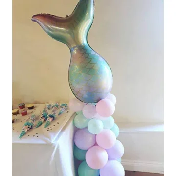 7pcs Mermaid Balloons for Girls' Birthday Party Decorations