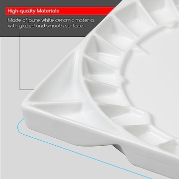 MEEDEN Large 32-Well Ceramic Watercolor Palette for Artists