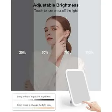 Chomeiu Makeup Bag with LED Mirror, Travel Makeup Case for Women and Makeup Artists Cosmetic Organizer Large Make Up Bags with Light Up Mirror, 3 Color Lights, Adjustable Dividers and Brush Holder