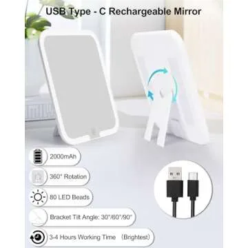 Chomeiu Makeup Bag with LED Mirror, Travel Makeup Case for Women and Makeup Artists Cosmetic Organizer Large Make Up Bags with Light Up Mirror, 3 Color Lights, Adjustable Dividers and Brush Holder