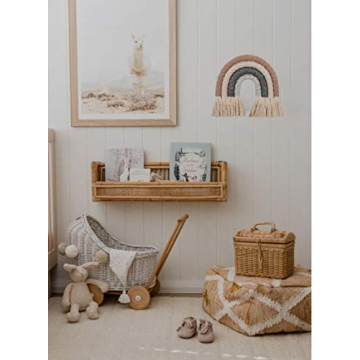 ZWA Handmade Macrame Rainbow Wall Art for Nurseries