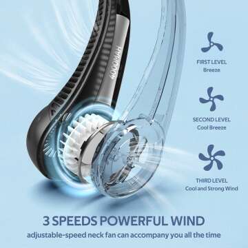 Hands-Free Neck Fan for On-the-Go Comfort