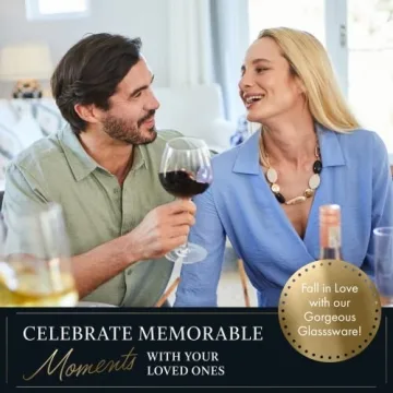 Elegant ELIXIR Red Wine Glasses Set - Handcrafted Crystal 4 Set