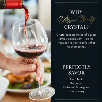 Elegant ELIXIR Red Wine Glasses Set - Handcrafted Crystal 4 Set