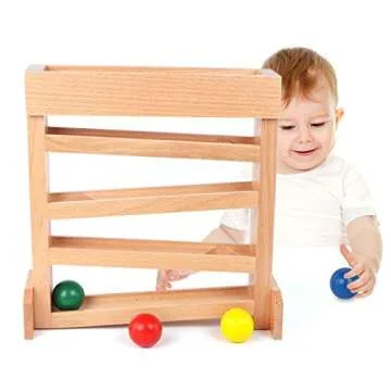 JE JOUE Montessori Tracker Ball Maze Baby Wooden Toys for 1-3 Year Old