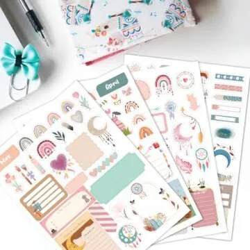 Aesthetic Planner Stickers -24 Sheets/1700+ Boho Year Sticker Book, Cute Daily Planner Stickers Perfect Planner Accessories for Planning or Decorating Planners, Journals & Calendars