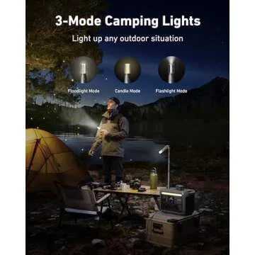 Anker SOLIX C800 Plus Portable Power Station with 100W Solar Panel, 1200W (Peak 1600W) Solar Generator with Camping Lights, 768Wh LiFePO4 Battery for Outdoor Camping, RVs, Road Trip, and Power Outages