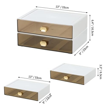 Osteed Stackable Office Desk Drawer Organizer for Home