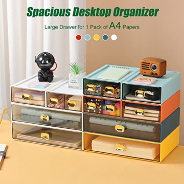 Osteed Stackable Office Desk Drawer Organizer for Home