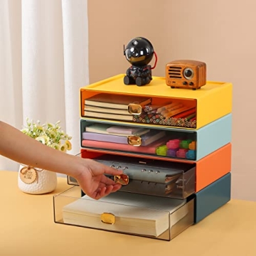Osteed Stackable Office Desk Drawer Organizer for Home