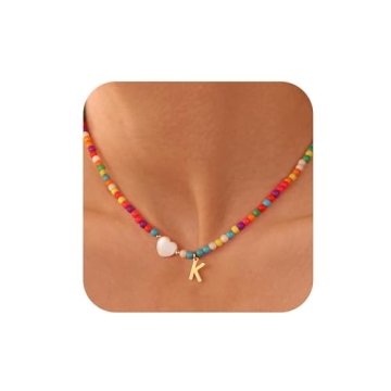 Ursteel Necklace for Girls Kids - Beaded Necklace,Initial Necklaces Choker Necklace for Women Tween ...